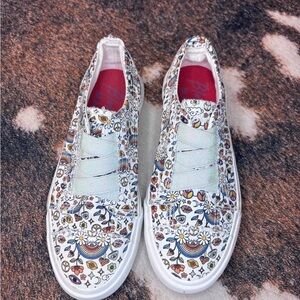 Lamo Kids White Floral Sneakers